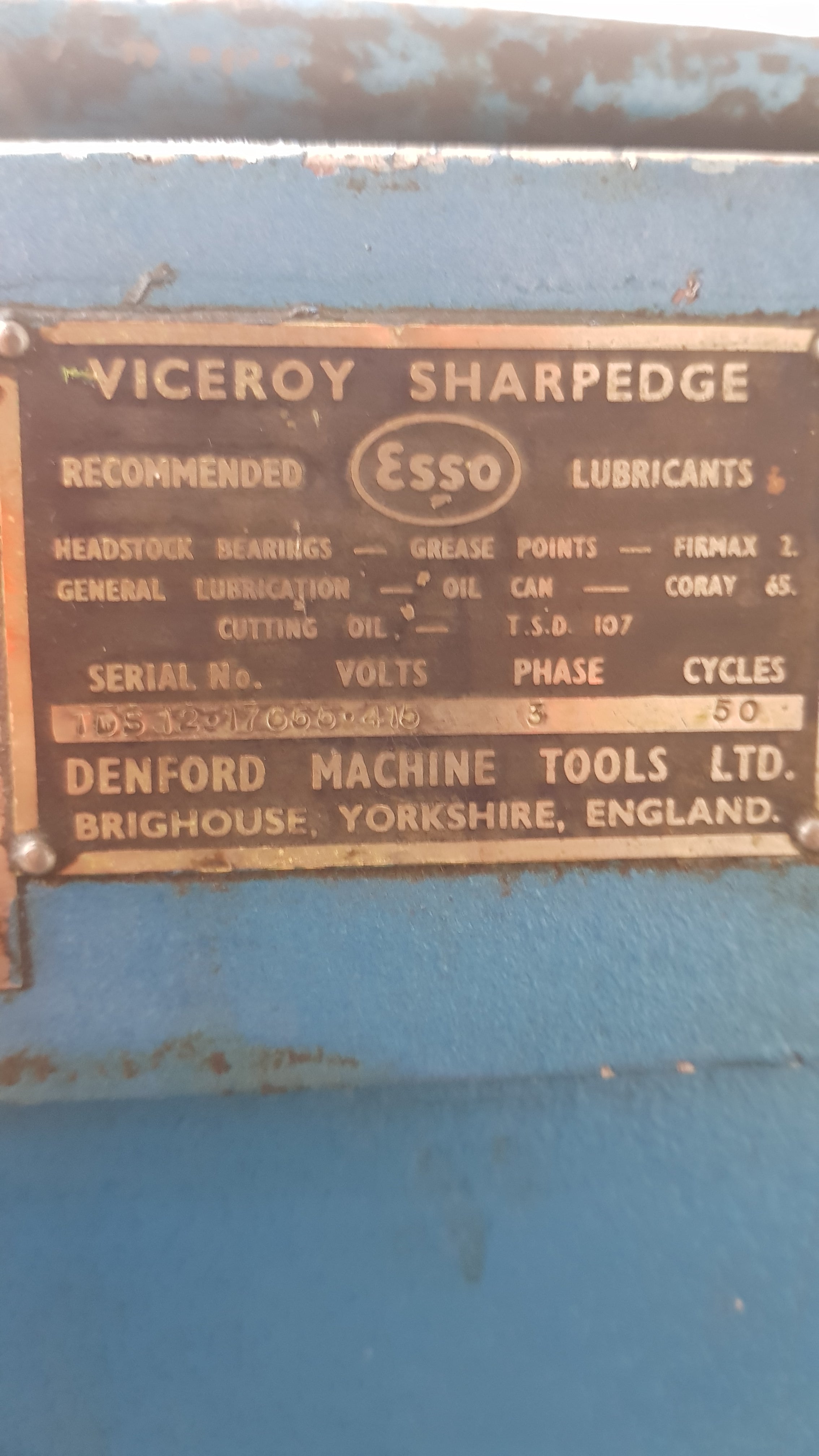 *Pre-Loved* 3PH 10AMP Chisel Bit Sharpener Viceroy Sharpedge Machine By Esso