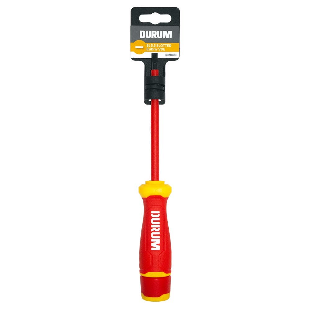 5mm x 125mm 1000V VDE Insulated Slot Screwdriver - DB9803 by Durum