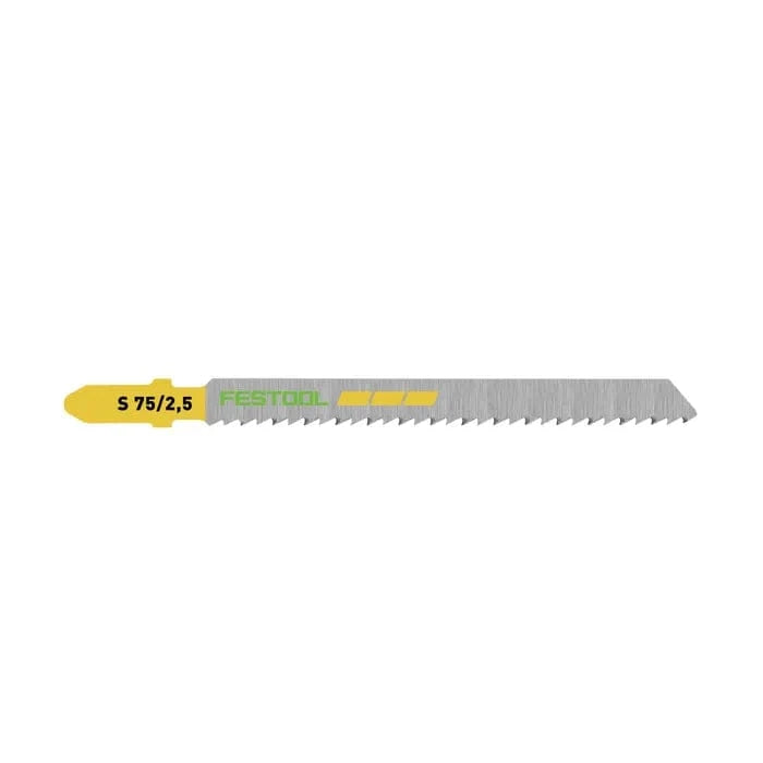 Festool 25Pce Fine Cut Jigsaw Blade S 75mm x 2.5mm 204257