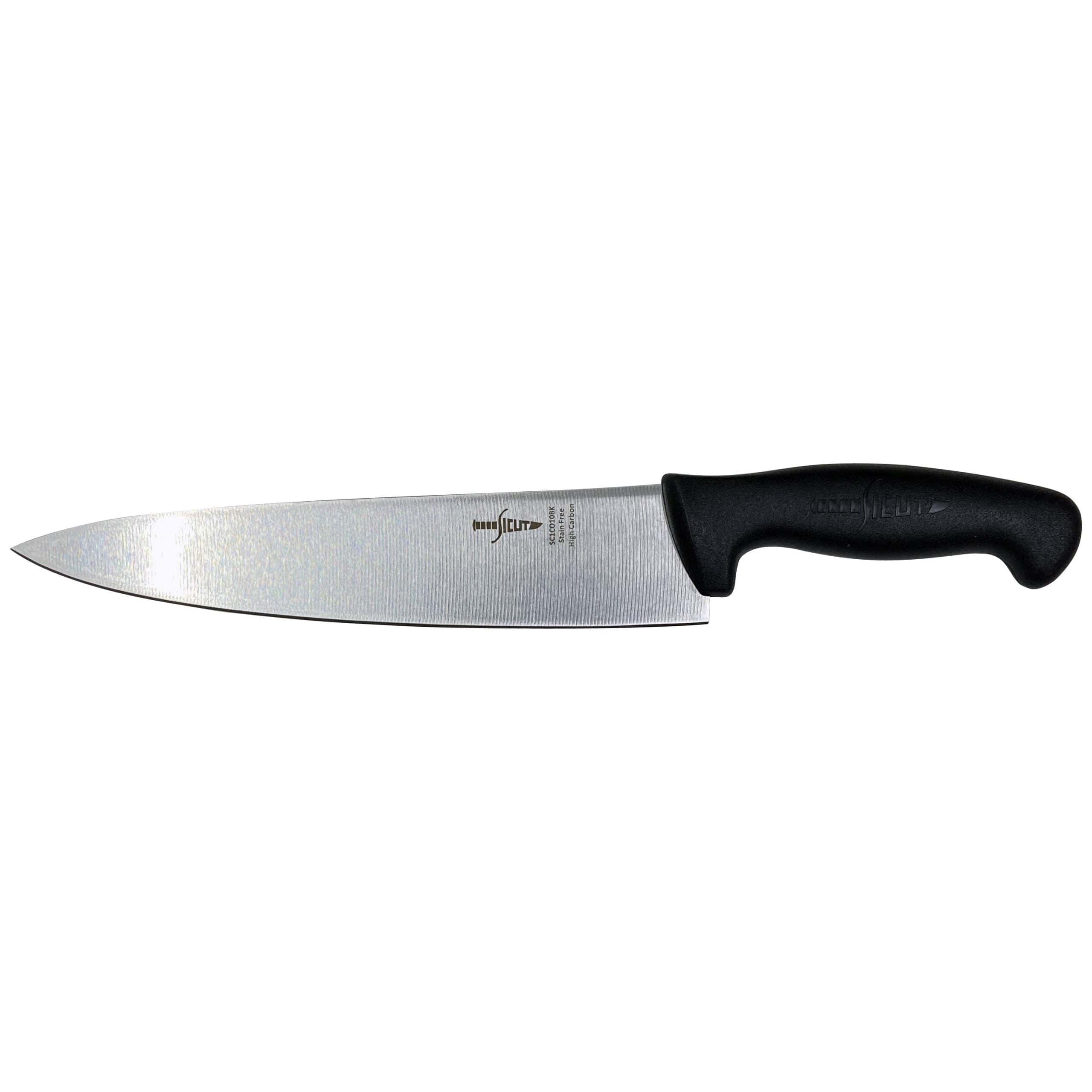 Sicut Cooks Knife – 10″ Blade with Black Handle SC1C010BK