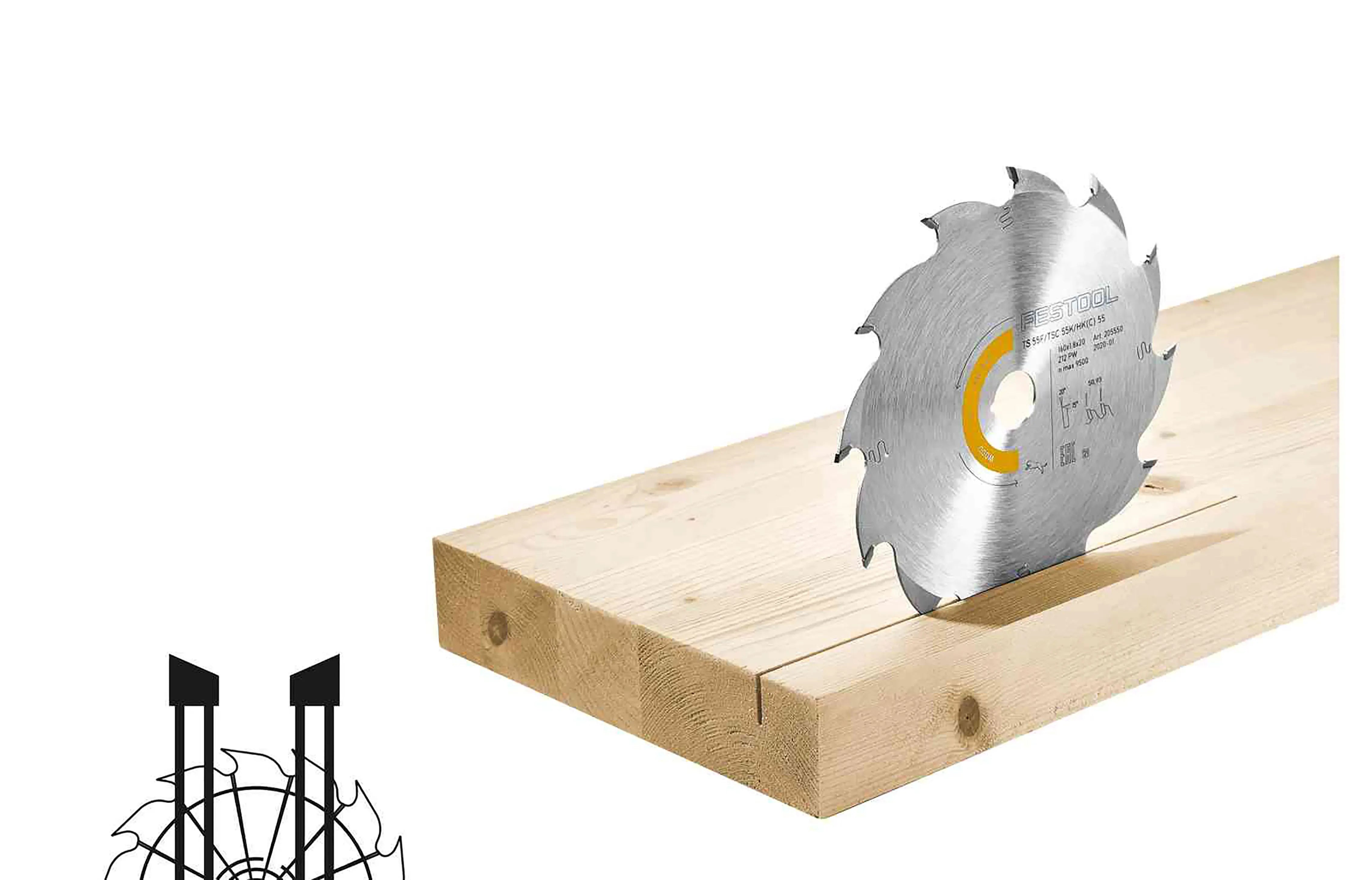 Festool Panther Saw Blade 160mm x 1.8mm x 20mm 12T 205550