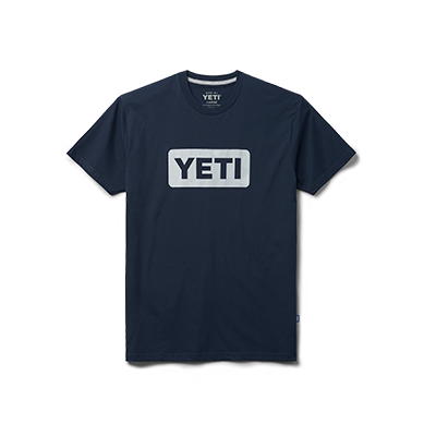 YETI Premium Logo Badge Short Sleeve T-Shirt Navy 21023002497