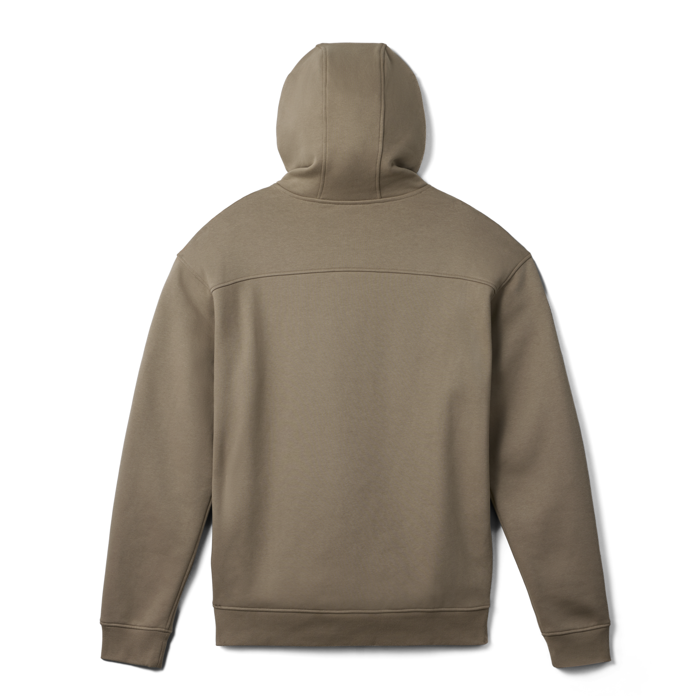 YETI Logo Built for the Wild Fleece Hoodie Taupe 21023007345