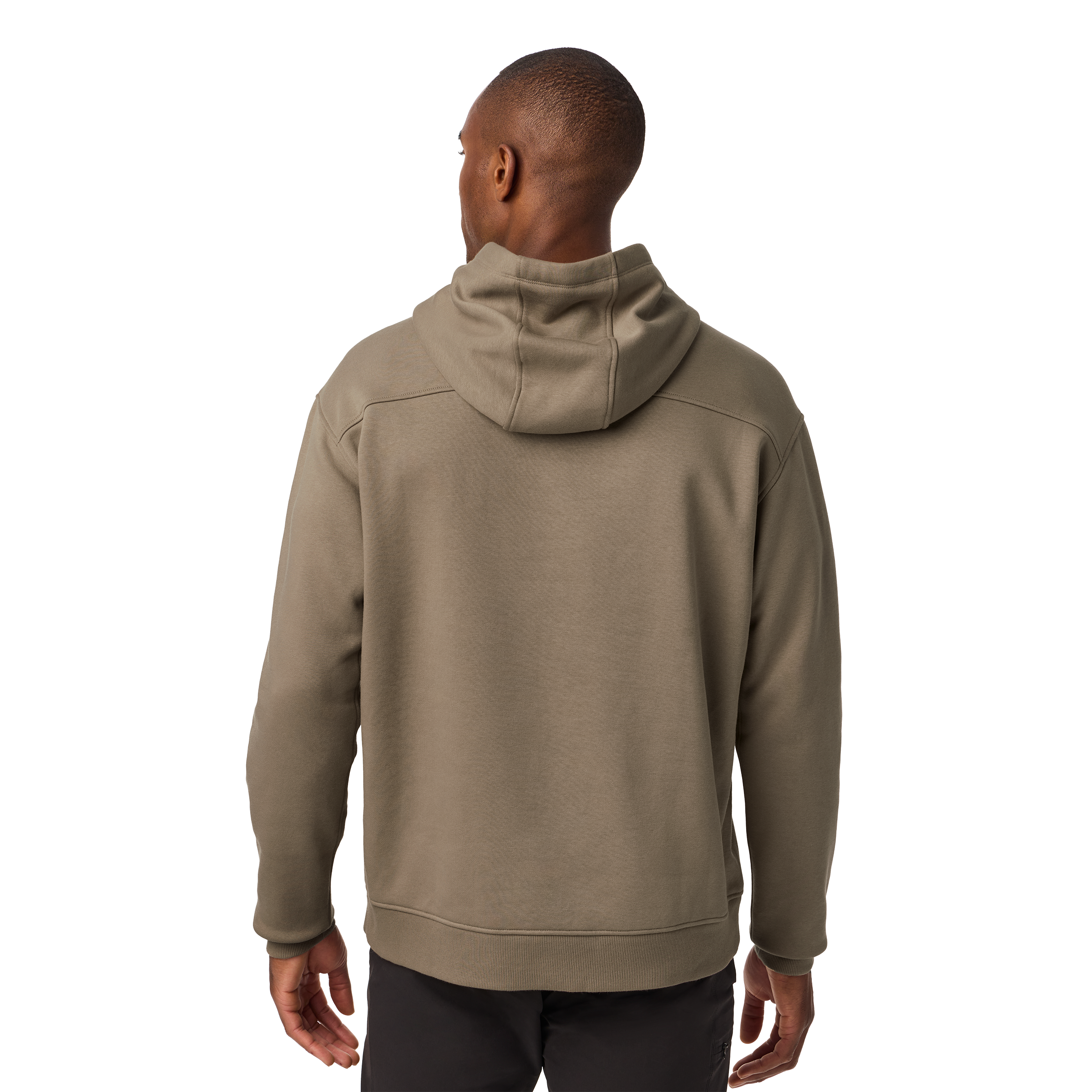 YETI Logo Built for the Wild Fleece Hoodie Taupe 21023007345