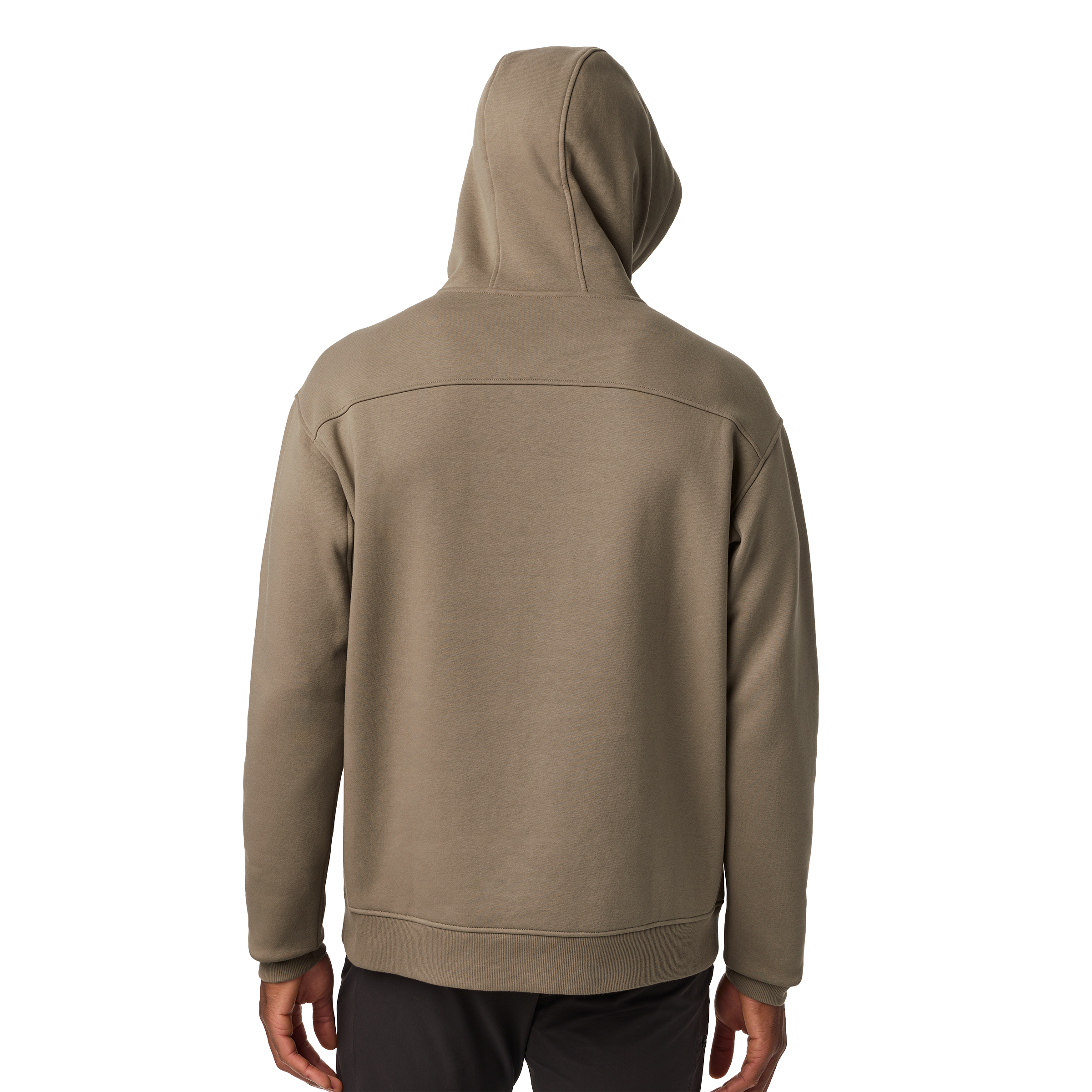 YETI Logo Built for the Wild Fleece Hoodie Taupe 21023007345