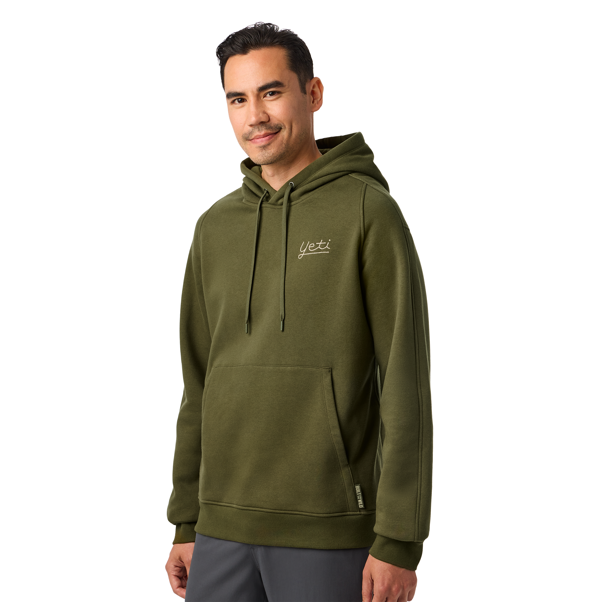 YETI Script Built for the Wild Fleece Hoodie Olive 21023007363