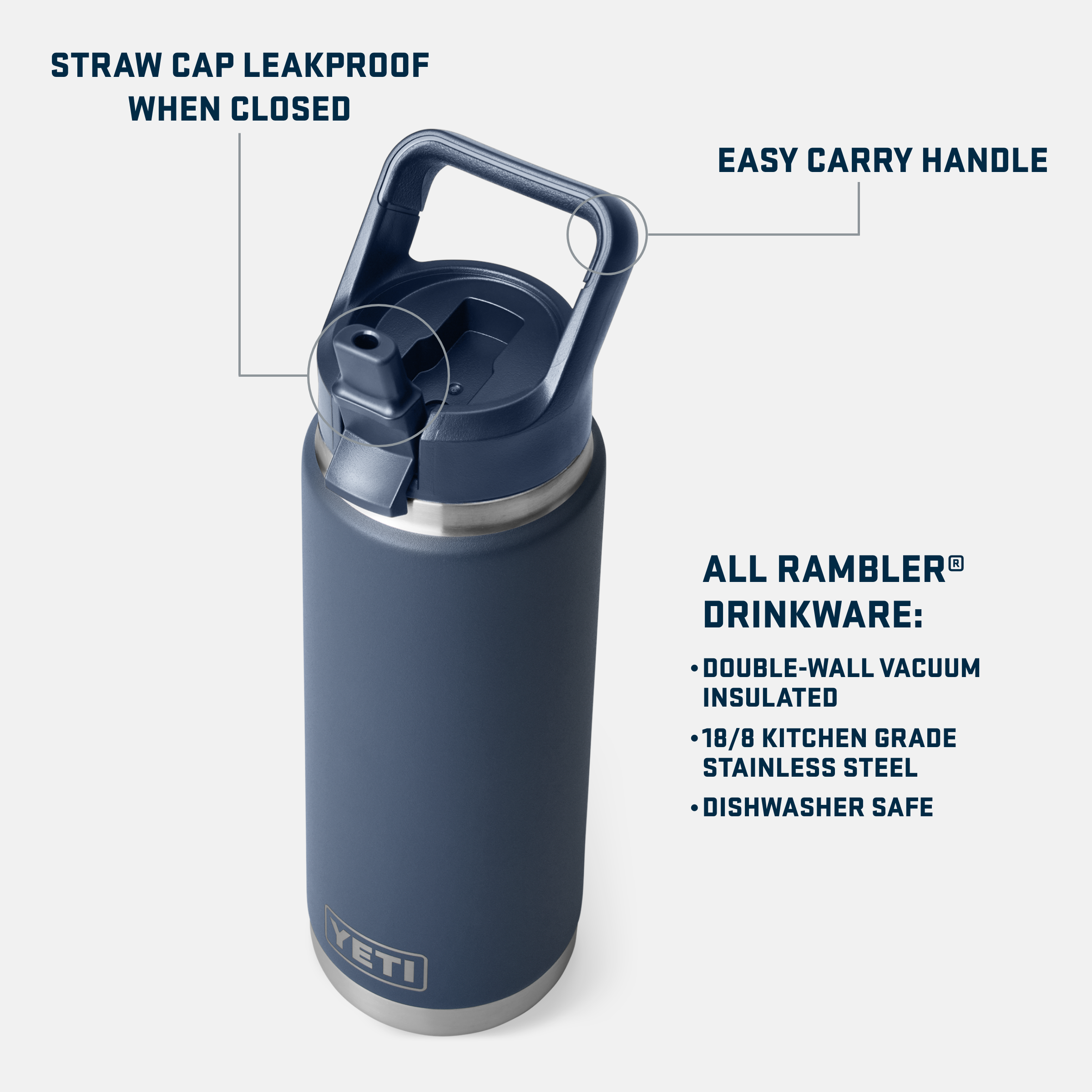 YETI Rambler® 26 oz (769 ML) Straw Bottle 21071507314