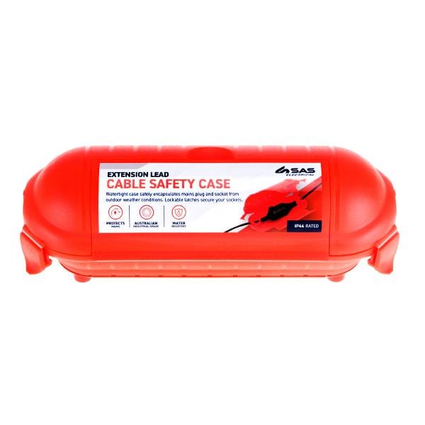 Mains Plug & Socket Protector Case Red IP44 Rated 210mm x 80mm by SAS