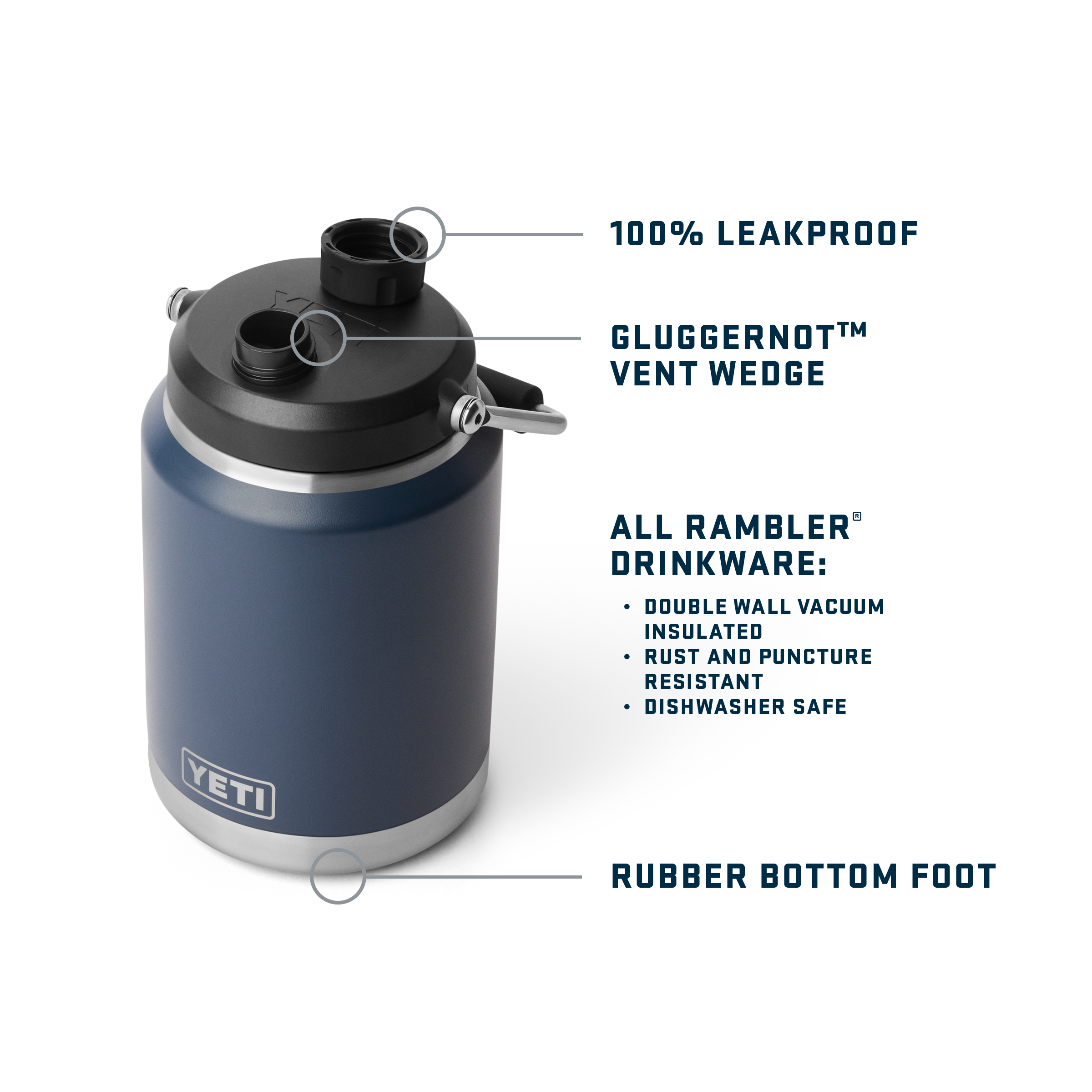 YETI Rambler® 1/2-Gallon (1.9L) Jug 21071502952