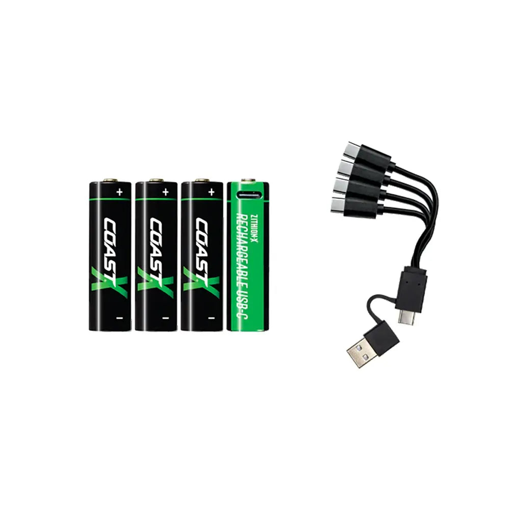 Coast USB-C Rechargeable AA Batteries COAZXAA 811806 | 4 Pack