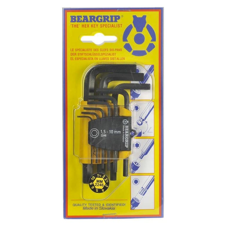 9Pce 1.5-10mm Allen / Hex Key Set Metric BG-2246 by Beargrip