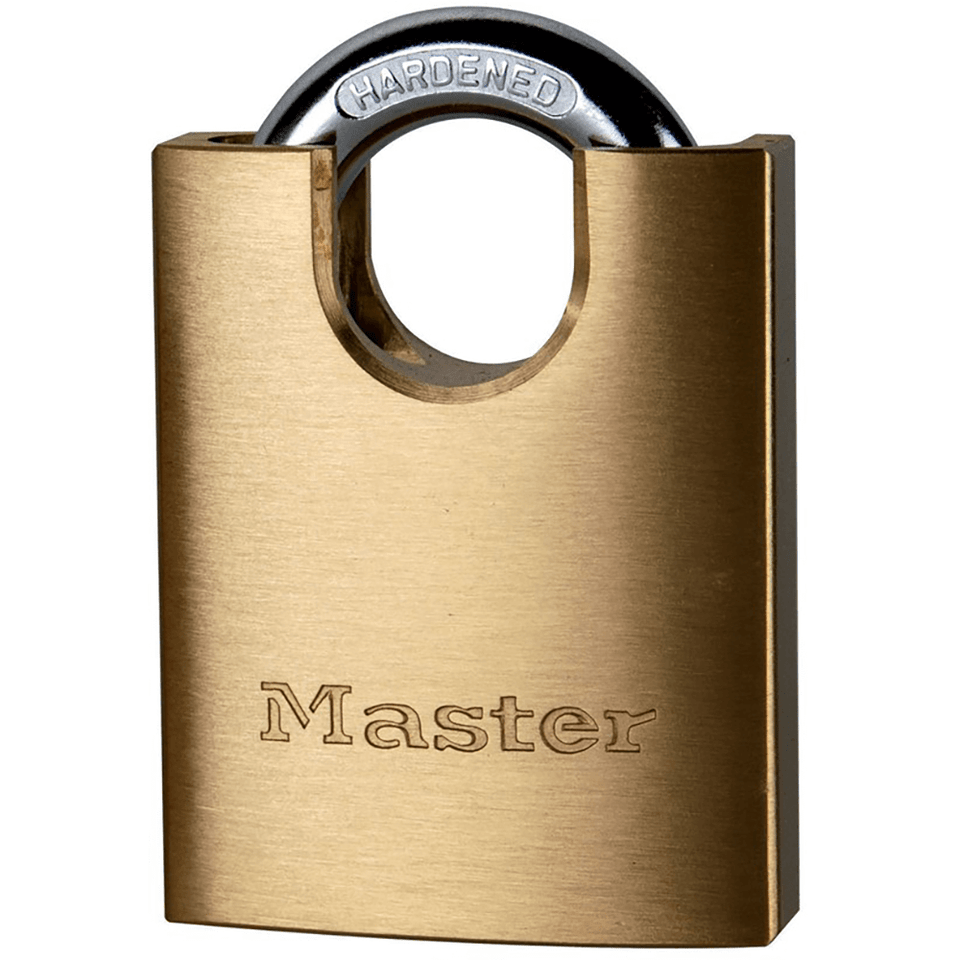 Master Lock 50mm Brass Padlock With 20mm Shrouded Shackle 2250DAU
