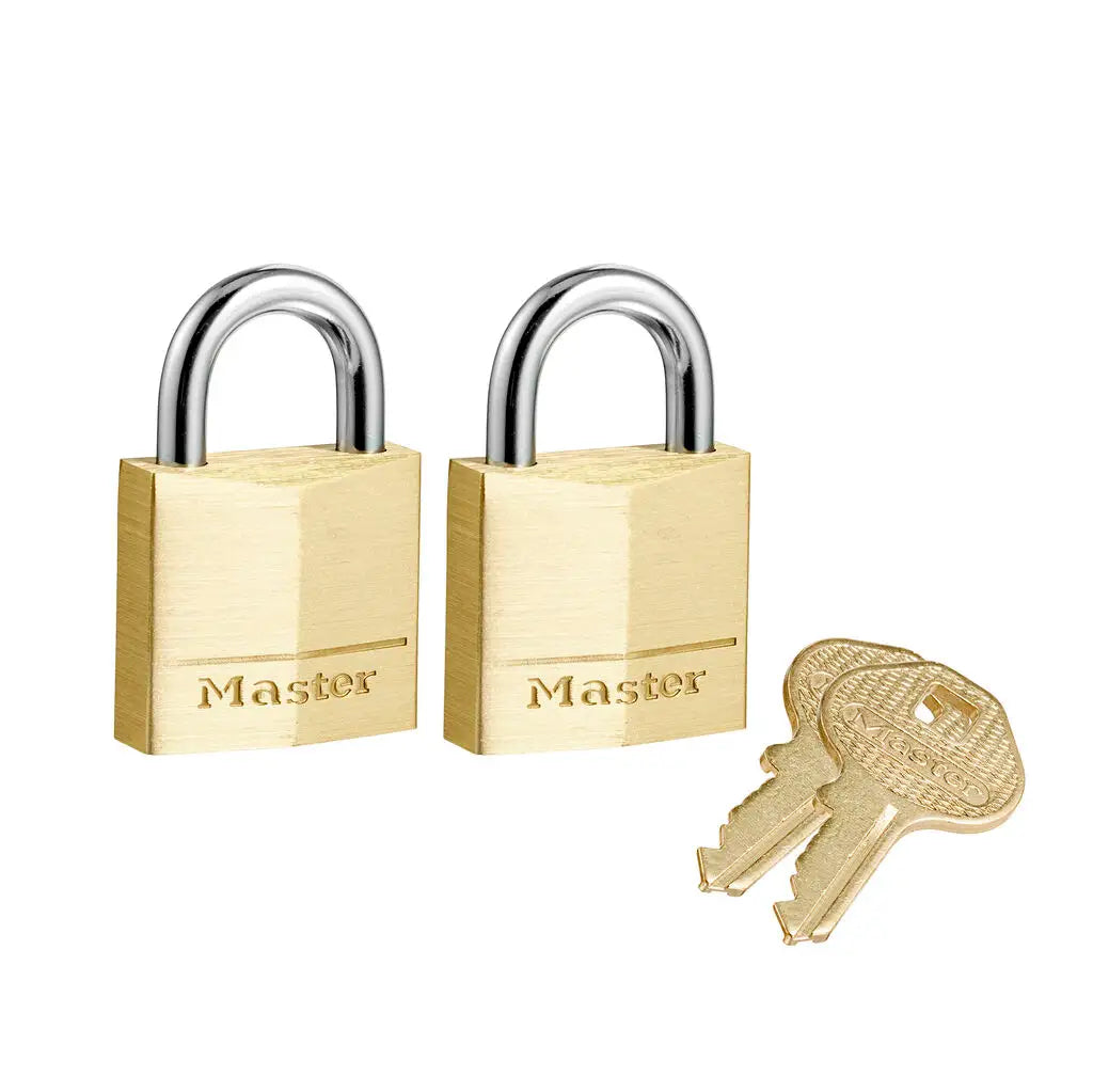 Master Lock 30mm Diamond Brass Padlock With 16mm Shackle | Single, Double, or Four Pack