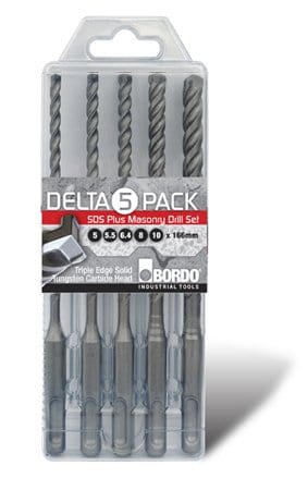 5 Pce 5-10mm SDS+ Deltabit Set - 2543-S1 by Bordo