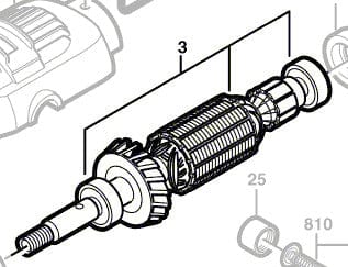Armature - Suit 200, 215, 275, 285, 300, 395 - 2610941201 by Dremel