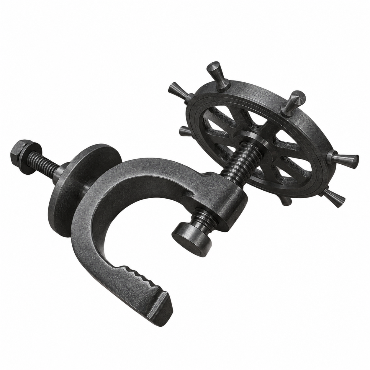 Cast Iron Ship's Wheel Nut Cracker 261276 - Nut Cracking Mechanism for Woodturning Projects