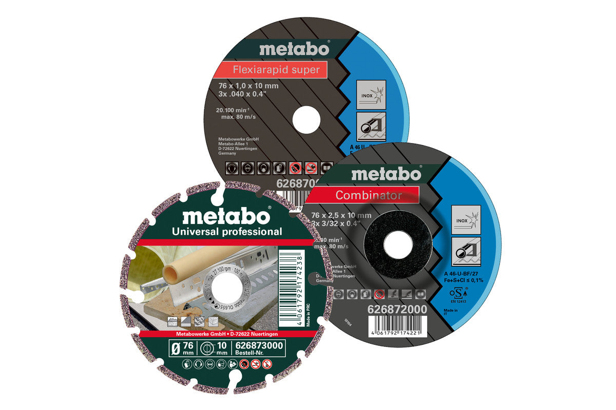 76mm Starter Abrasive Disc Set 626879000 Metabo