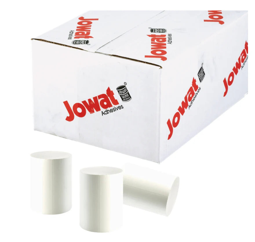 Jowat 12kg White Semi-Filled EVA Hot Melt Cartridge Slugs 286.61 Series - Suits HOLZ-HER Portable Edgebanders