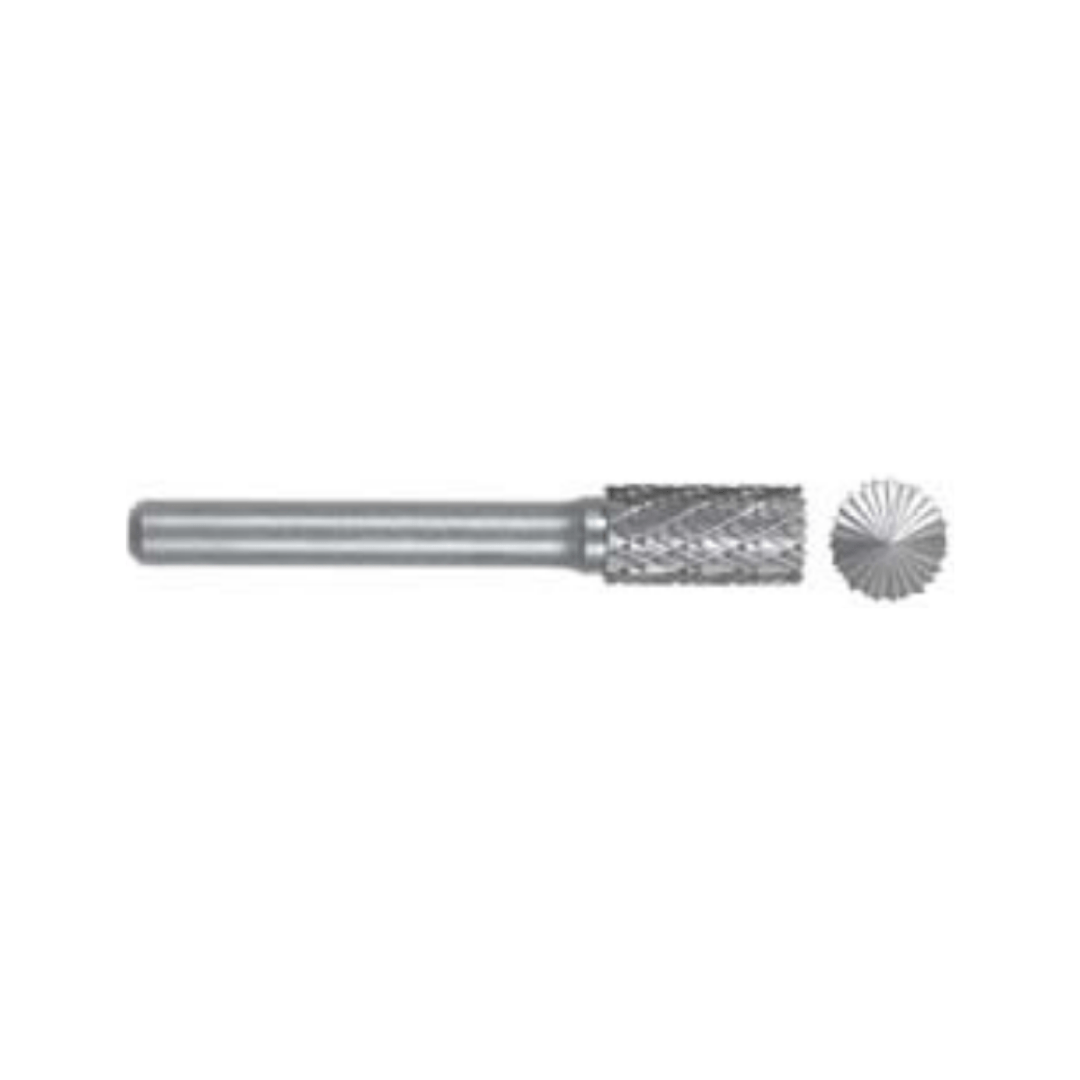 Carbide Burrs (Cylinder, With End Cut), 1/4" Shank, Double Cut by Garryson