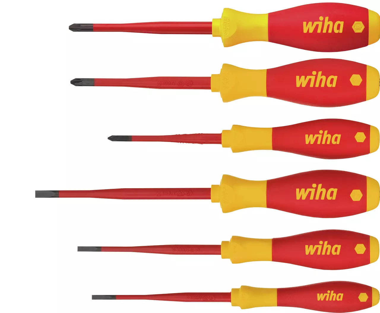 Wiha 6Pce SoftFinish® Electric Slimfix 1000V Screwdriver Set 38362