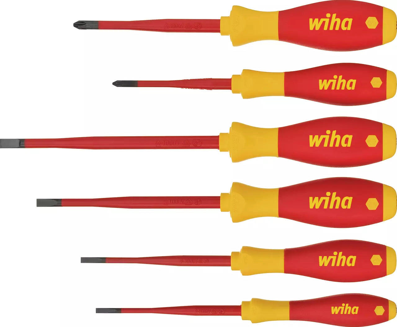 Wiha 6Pce SoftFinish® Electric Slimfix 1000V Screwdriver Set 35389