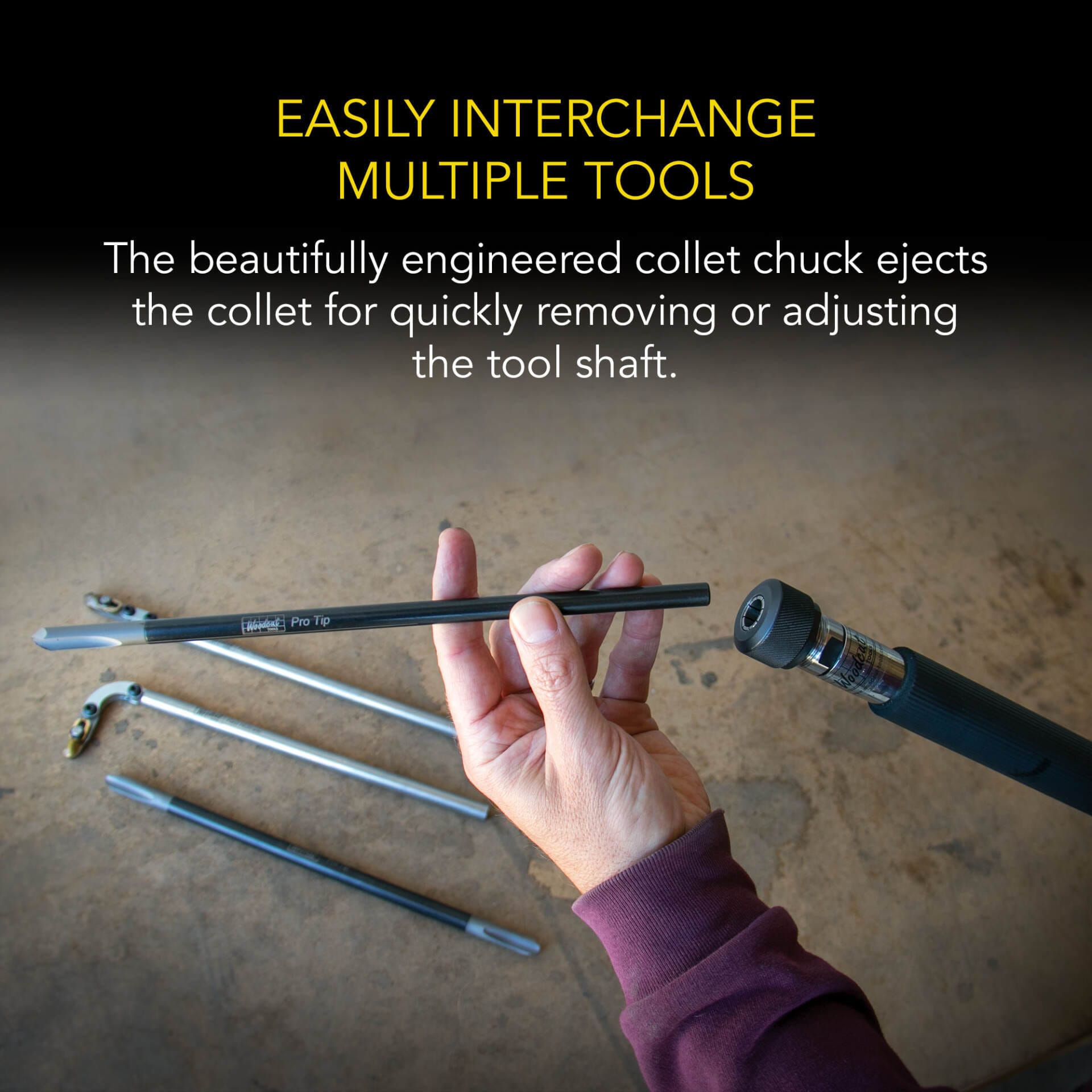 Woodcut Tools Twin Collet Handle TCH