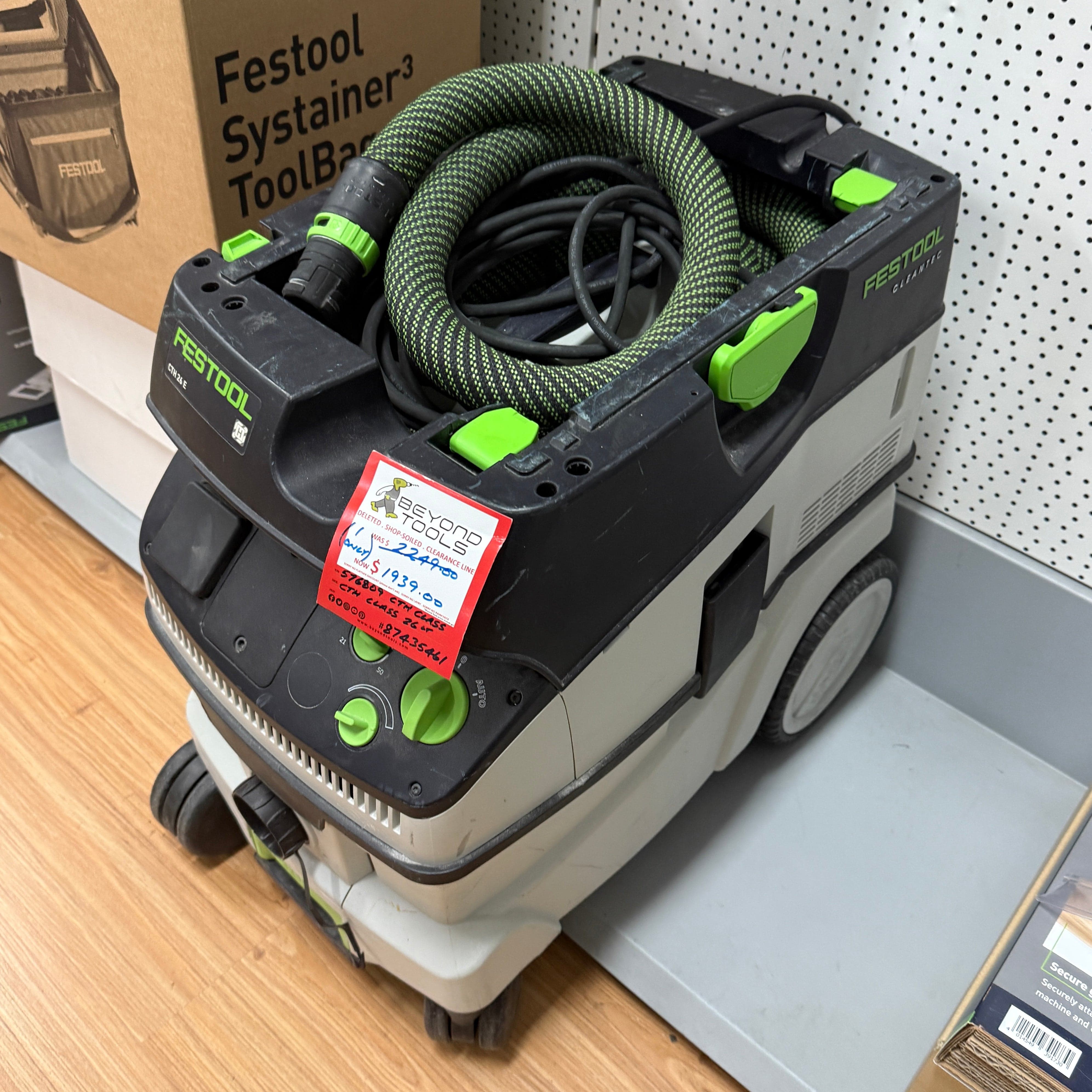 *Ex Demo* Festool 26L H Class Dust Extractor + Cleaning Kit CTH 576809 *Discontinued*