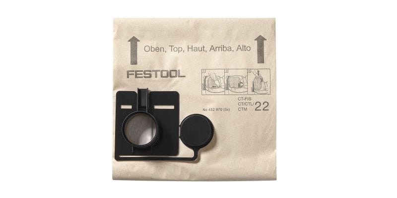 Replacement Filter Bags for CT 33 5 Pack - 452971 by Festool