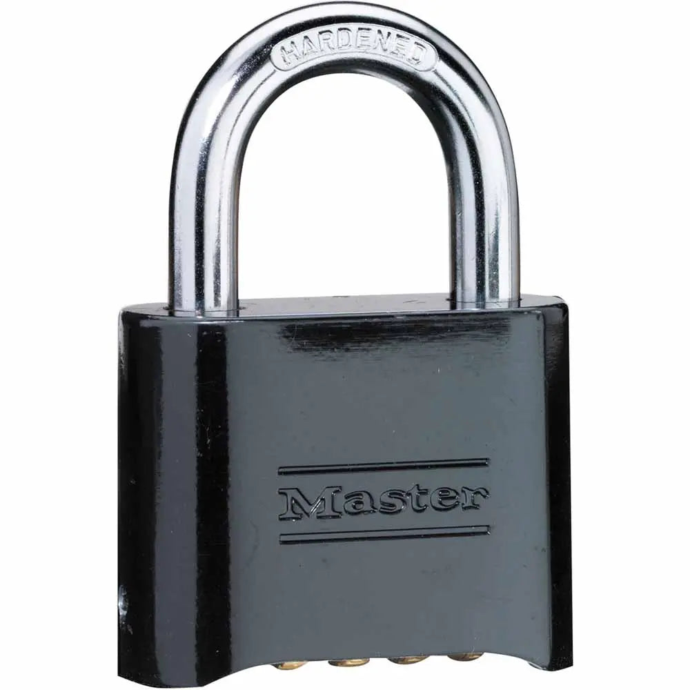 Master Lock 51mm Black Zinc Hardened Combination Padlock With 25mm Shackle 178DAU