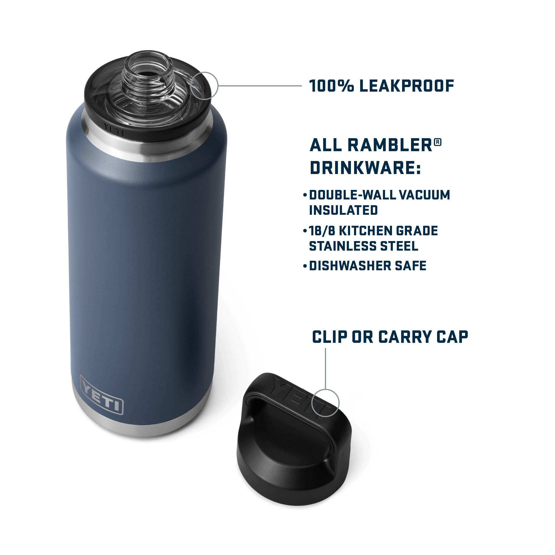 YETI Rambler® 46 oz (1.4L) Bottle With Chug Cap 21071507132