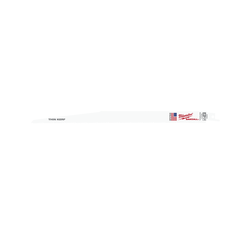 Milwaukee SAWZALL™ Thin Kerf Multi-Material 300mm 12" 8/12TPI Blade 48005094 | 5 Pack