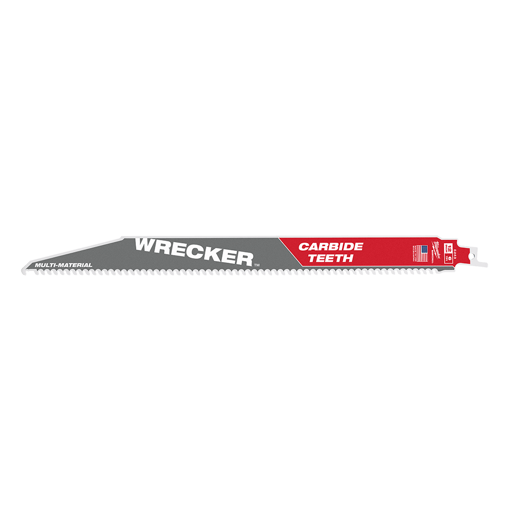 Milwaukee SAWZALL™ The WRECKER™ with Carbide Teeth Demolition 300mm 12" 6TPI Blades