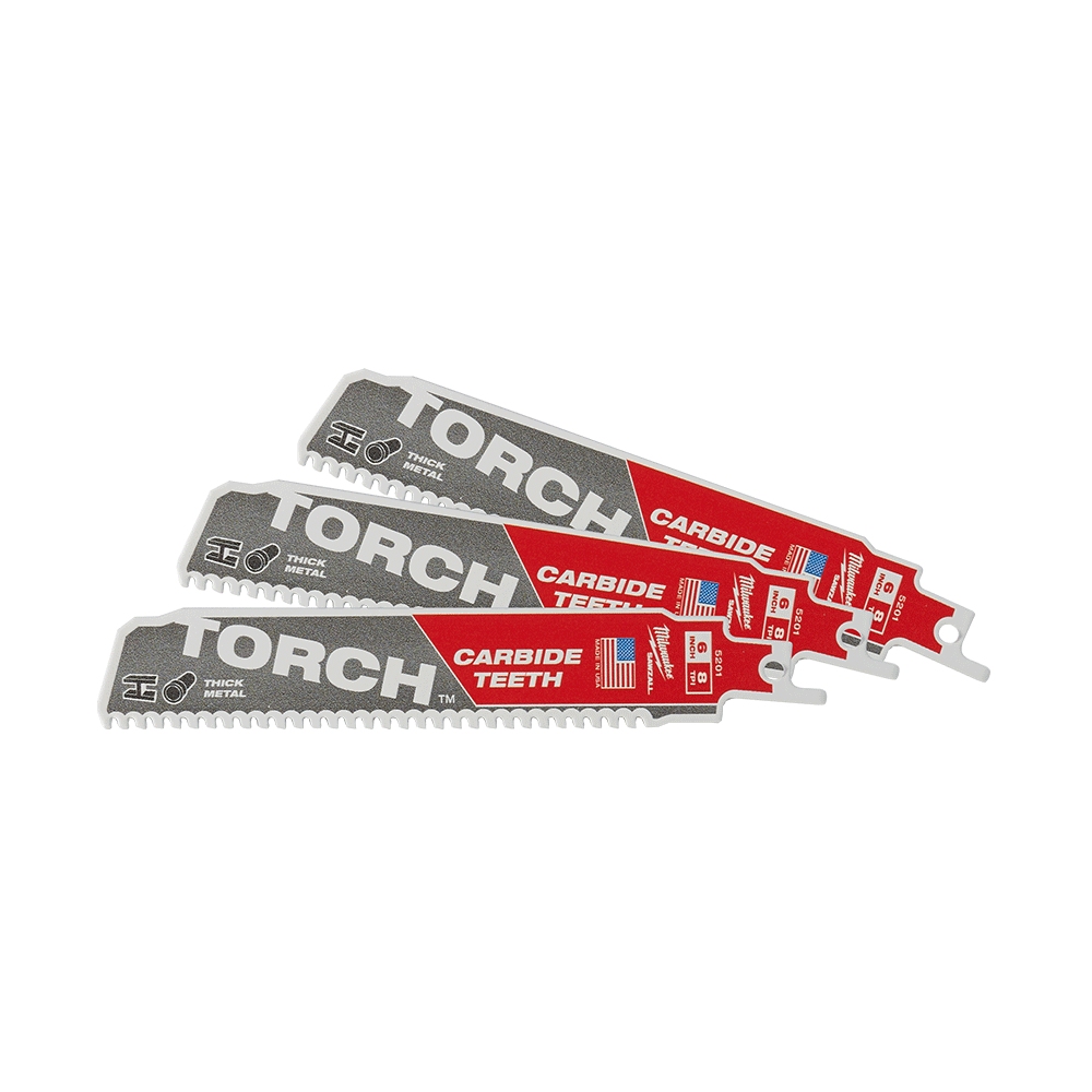 Milwaukee SAWZALL™ The TORCH™ with Carbide Teeth 150mm 6" 8TPI Blade 48005201