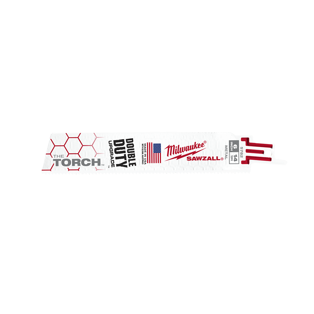 Milwaukee SAWZALL™ The TORCH™ Metal Demolition 150mm 6" 14TPI Blade 48005782 | 5 Pack
