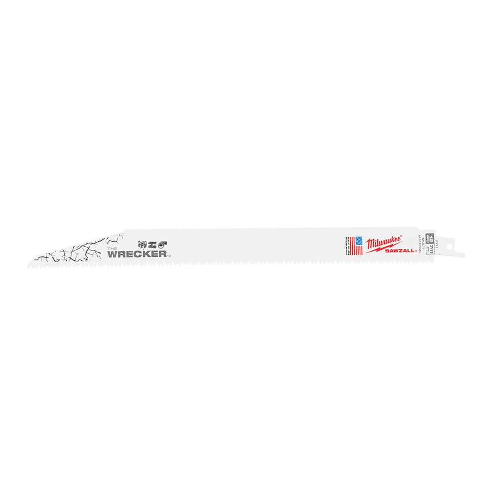 Milwaukee SAWZALL™ The WRECKER™ Demolition 300mm 12" 7/11TPI Blade 48008711 | 25 Pack