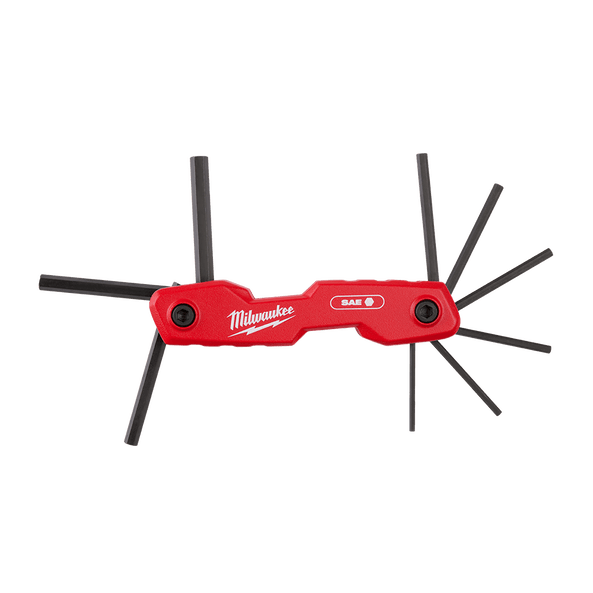 9Pce Sae Folding HEX Key Set - 48222181 by Milwaukee
