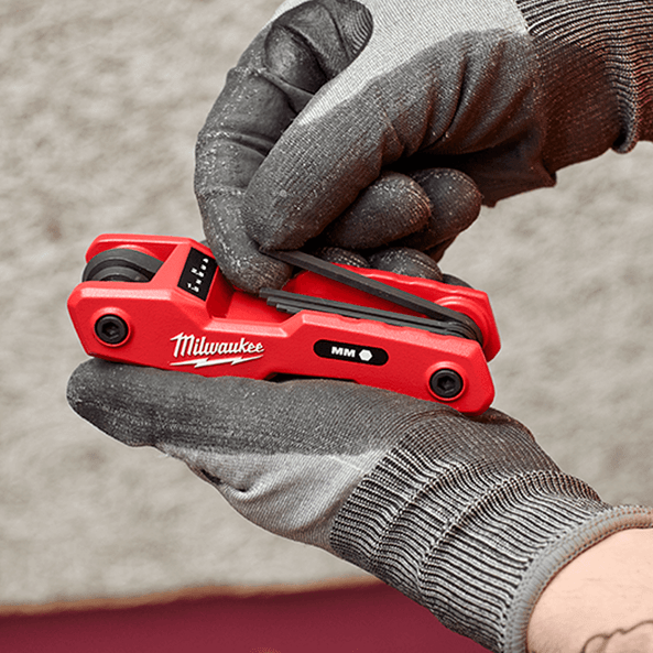 8Pce Metric Folding HEX Key Set - 48222182 by Milwaukee