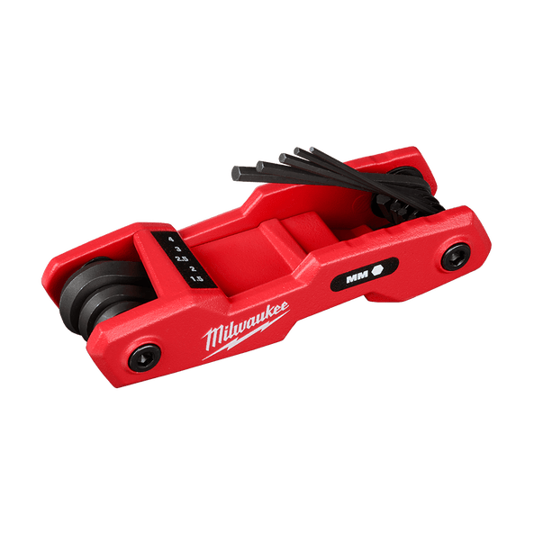 8Pce Metric Folding HEX Key Set - 48222182 by Milwaukee