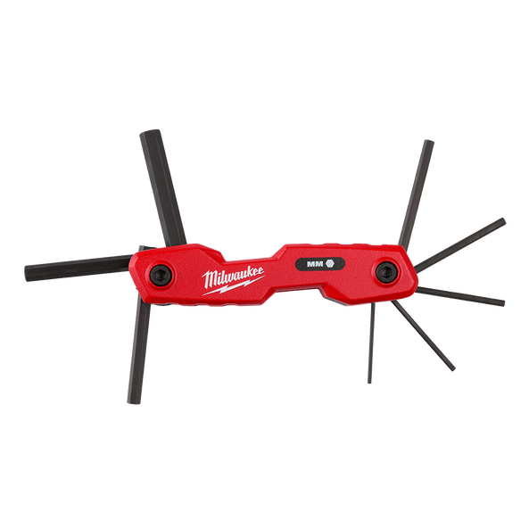 8Pce Metric Folding HEX Key Set - 48222182 by Milwaukee