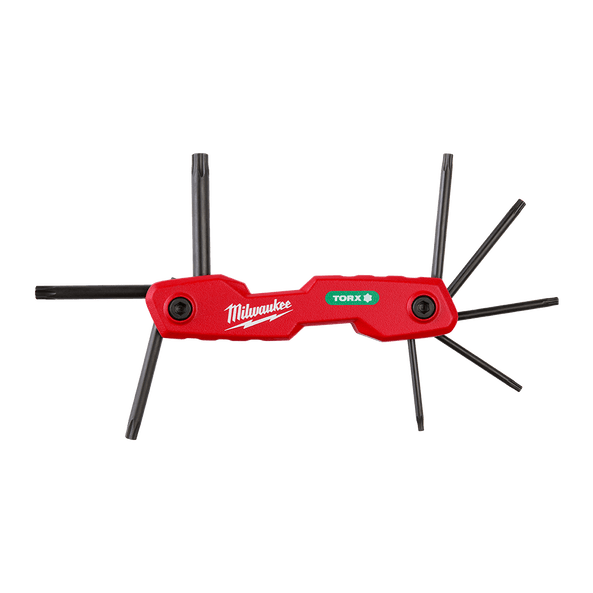 8Pce TORX Folding HEX Key Set - 48222184 by Milwaukee
