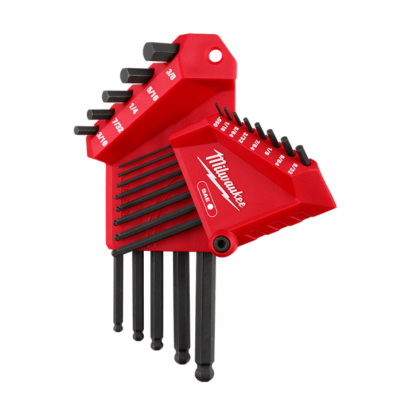 13Pce SAE L-Style with Ball End Hex Key Set 48222185 by Milwaukee