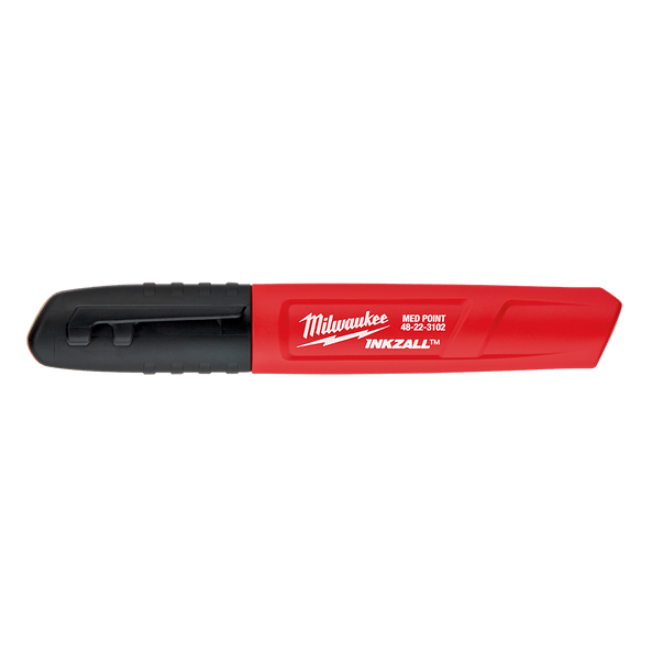 Milwaukee INKZALL™ Black Medium Point Marker 48223102 | 2 Pack