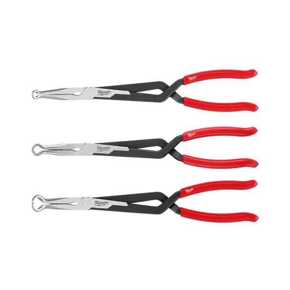 3Pce Long Reach Hose Grip Pliers Set 48226563 by Milwaukee
