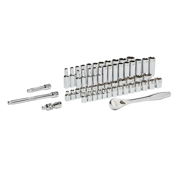 3/8" Drive 56pce Ratchet & Socket Set -Sae & Metric 48229008 by Milwaukee