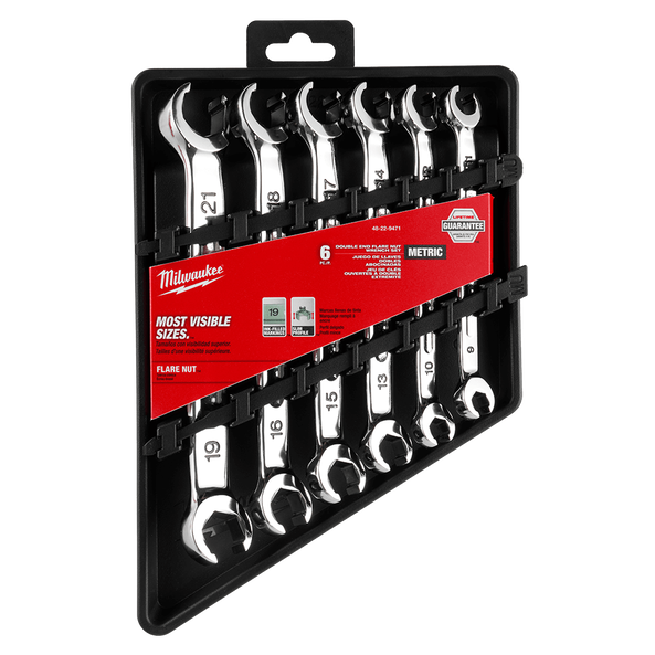 5Pce Metric Double End Flare Nut Wrench Set 48229471 by Milwaukee