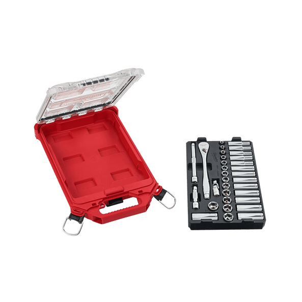 3/8" Drive 32 Piece Metric Ratchet and Socket Set With Packout™ 48229482 by Milwaukee