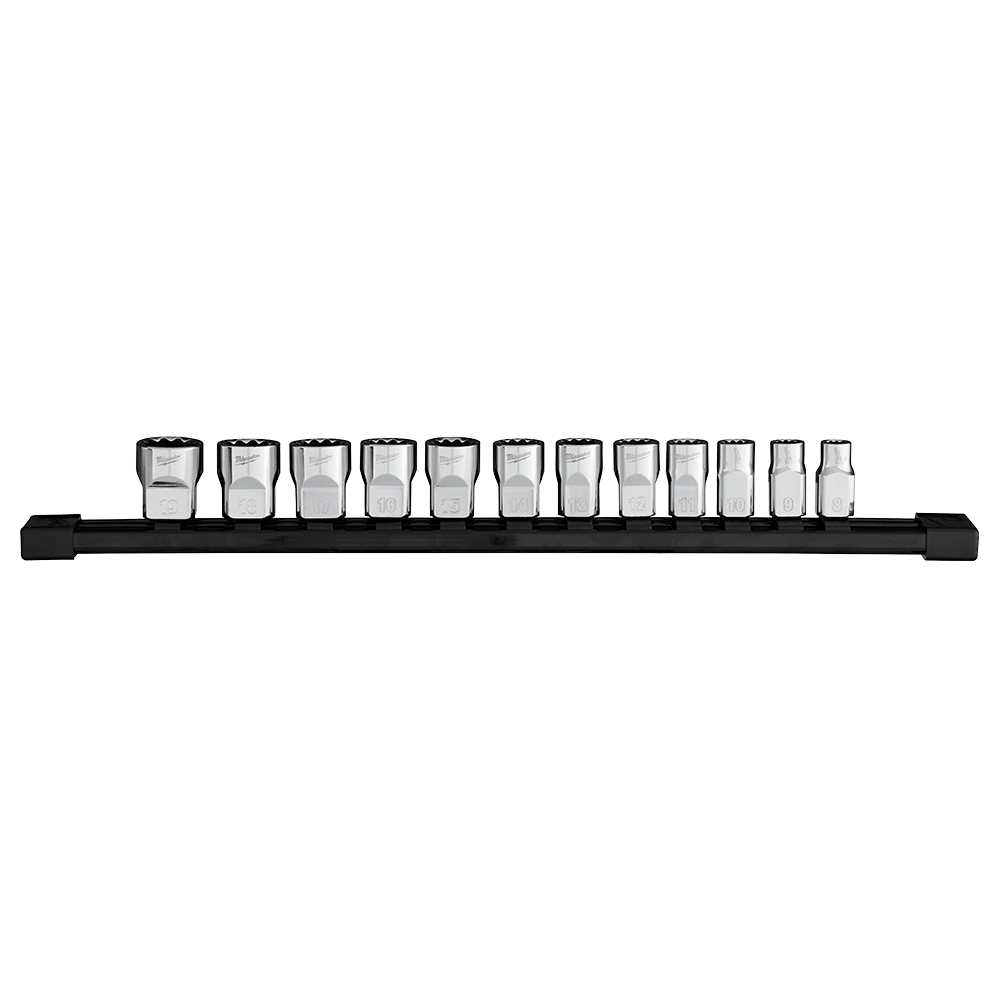 Milwaukee 12Pce 3/8" Drive 12Pt Metric Socket Set 48229520