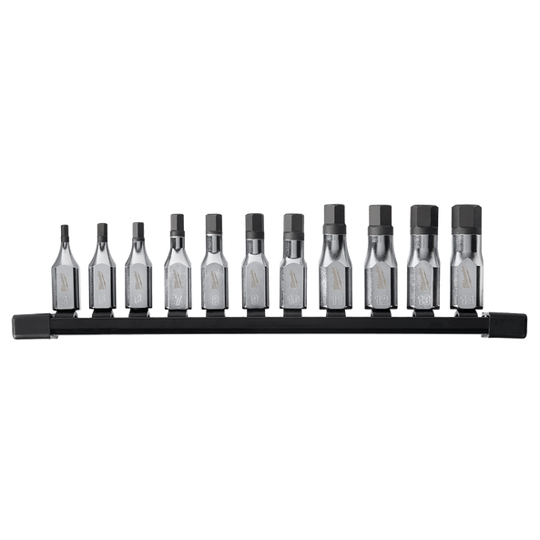 11pce 3 8 Metric Hex Bit Socket Set 48229543 by Milwaukee