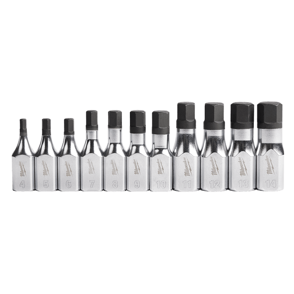11pce 3/8" Metric Hex Bit Socket Set 48229543 by Milwaukee