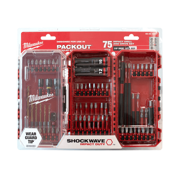 75pce SHOCKWAVE™ Drill Driver & Fastening Set 48324048 by Milwaukee
